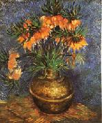 Vincent Van Gogh Imperial Crown Fritillaria in a Copper Vase oil painting